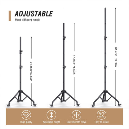 Backdrop Stand with Wheels 10x7.5Ft (WxH), Photo Backdrop Stand Easy to Move,Heavy Duty Back Drop Adjustable Stand for Parties,Banner Stand Photography and Video Studios
