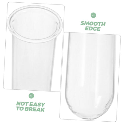 BESPORTBLE 4Pcs Transparent Glass Hydroponic Test Tube Planters for Indoor Plants Hanging Vases for Home Decor Space Saving Desktop Terrarium for Propagating Flowers