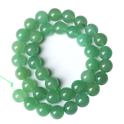 8MM 46PCS Natural Stone Green Aventurine Gemstone Loose Beads for Jewelry Making DIY Bracelet 1 Strand