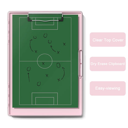 Hongri Clipboard with Storage, Pink 8.5 x 11 Folder Nursing Side Opening, Heavy Duty with Dual Compartment, Smooth Writing for Teachers, Classroom, Size 13.3 x 9.4 x 1.5 in, Office & School Supplies