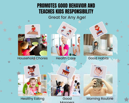Thought-Spot Behavior Reward Chart for Kids | Chore & Behavior Chart with 41 Task Pieces, 32 Behavior Pieces & 80 Reward Pieces | Motivational Tool for Responsibility, Good Habits & Toddler Routine