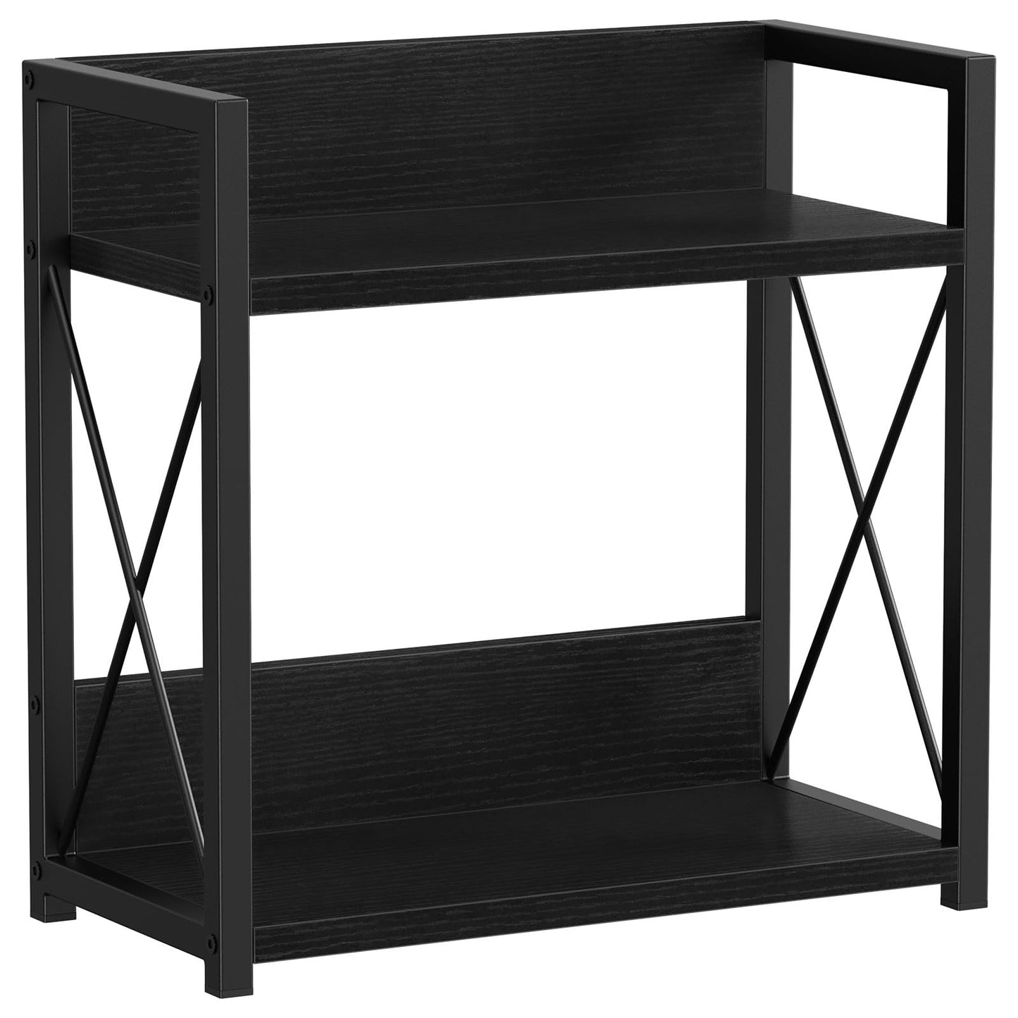Giikin Kitchen Countertop Organizer, 2 Tier Coffee Bar Organizer, Black Spice Rack for Counter, Kitchen Counter Shelves, Particleboard, Large Size (15.8" L x 7.9" W x 15.8" H), Black
