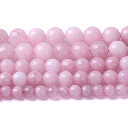 8MM 46PCS Kunzite Beads Round Loose Beads for Jewelry Making DIY Bracelet Necklace Crystal