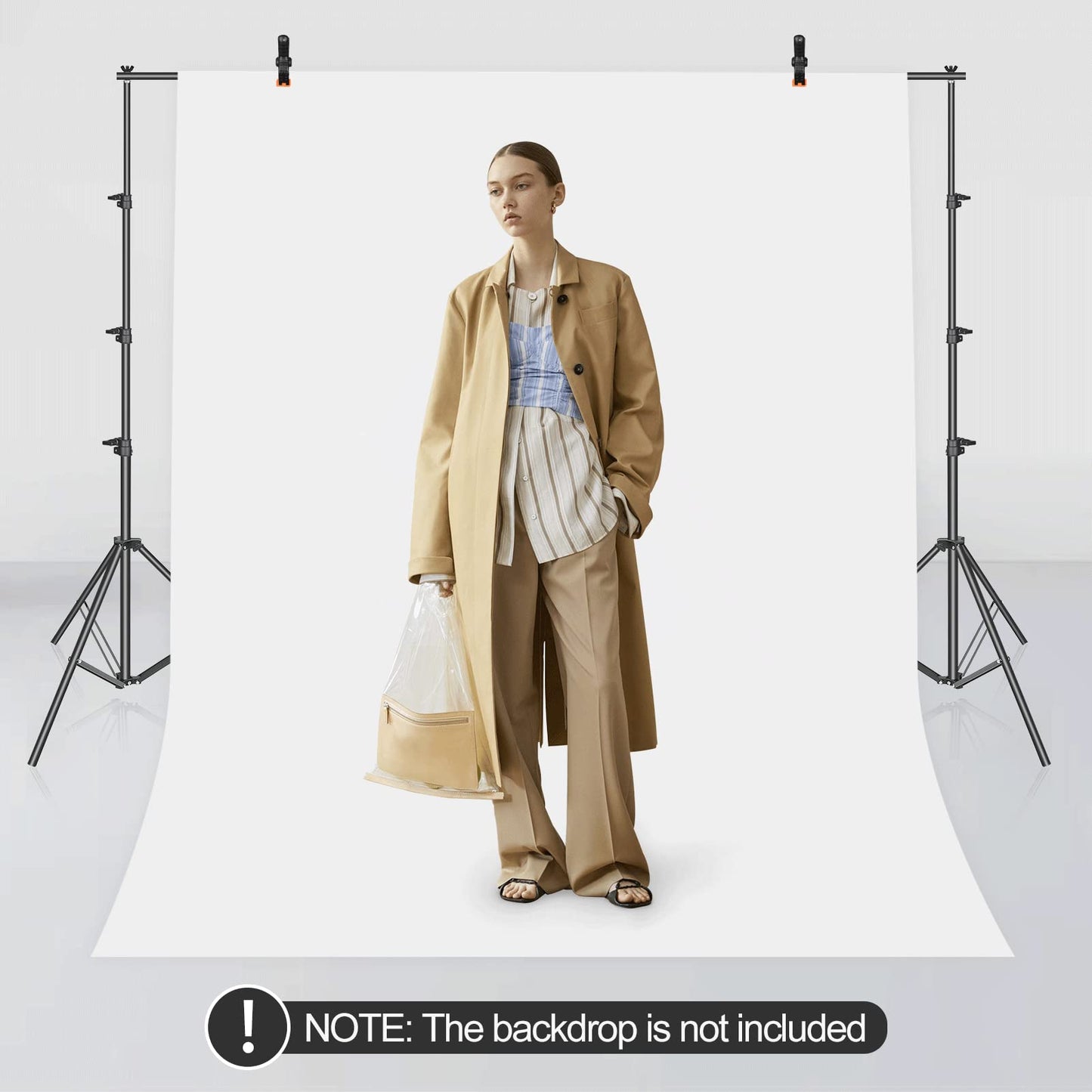 EMART Photo Backdrop Stand kit, 10 x 12 ft Back Drop Adjustable Frame for Photography, Photoshoot Banner Background Support Holder for Parties Dectoration
