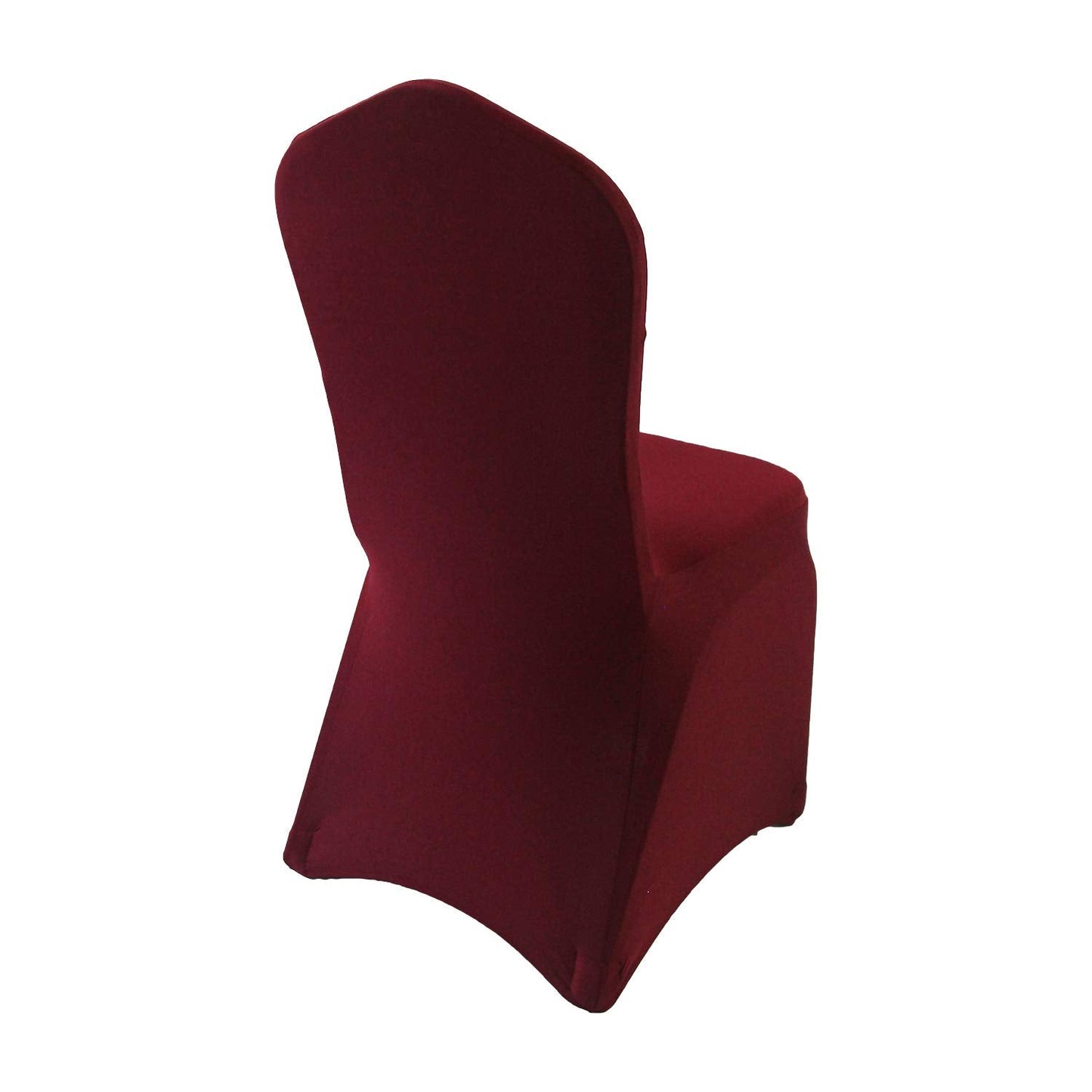 WELMATCH Burgundy Stretch Spandex Chair Covers - 12 pcs Wedding Party Dining Scuba Elastic Chair Covers (Burgundy, 12)