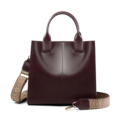 MFFOR Genuine Leather Crossbody Handbags, Work Tote Bag for Women, Top Handle Bags, Shoulder Purses for Office Travel (Coffee)