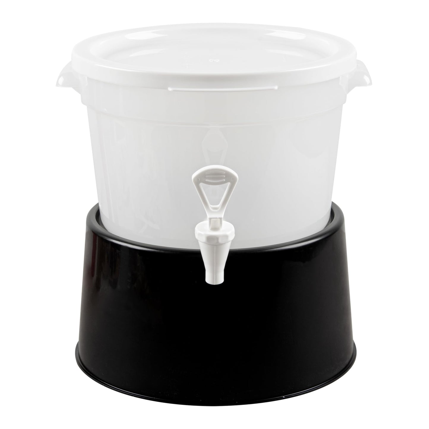Restaurantware-BASE ONLY: Bev Tek Beverage Dispenser Base, Pack of 1 Durable Holder - Dispenser Sold Separately, For 3 And 6 Gal Dispensers, Black Plastic, Dishwashable