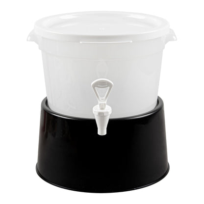 Restaurantware-BASE ONLY: Bev Tek Beverage Dispenser Base, Pack of 1 Durable Holder - Dispenser Sold Separately, For 3 And 6 Gal Dispensers, Black Plastic, Dishwashable