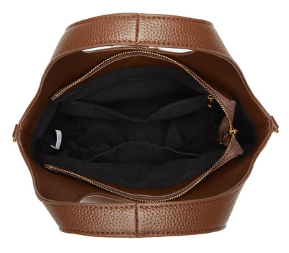 Women Bucket Bag PU Leather Hobo Bag Fashion Shoulder Crossbody Vintage Tote Small Handabg Purse