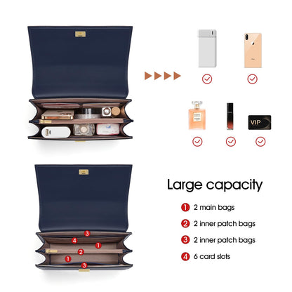 Cnoles Crossbody Bags For Women Fashion Leather Handbags and Purses Satchel Bag For Lady Shoulder Tote Top Handle Bags