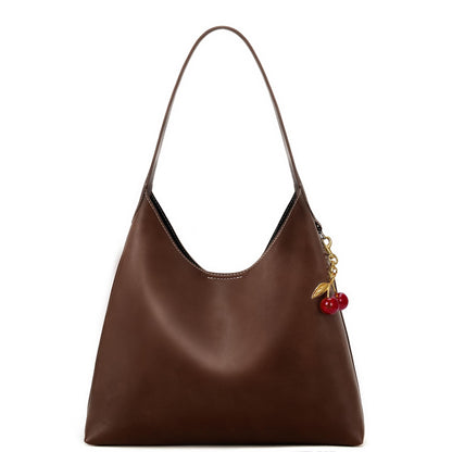 Goinsound Hobo Bags for Women Slouchy Tote Purse with Cherry Charm Trendy Designer Handbag for Fall Fashion
