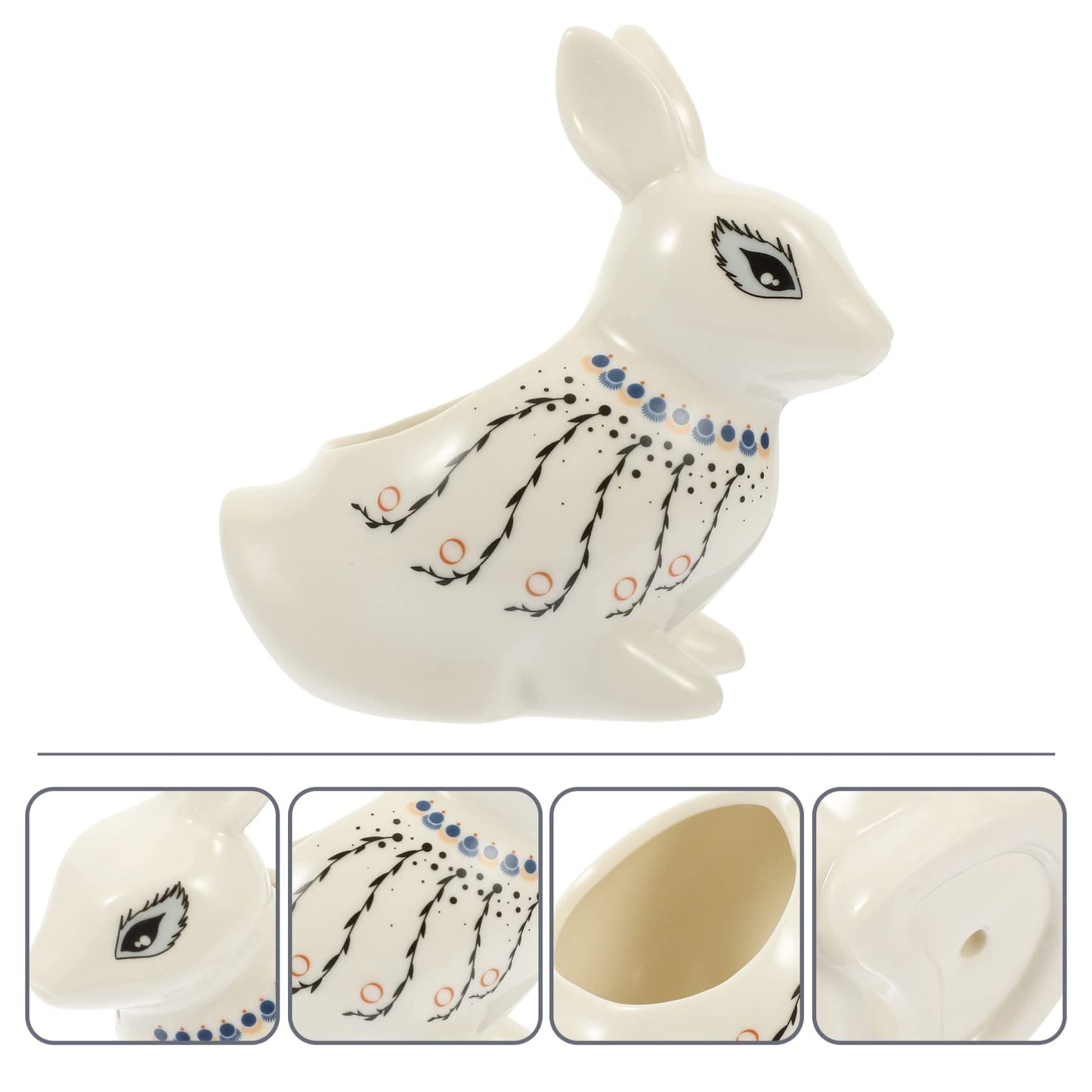 GANAZONO Flower Pots Mini Ceramic Bunny Planter Decorative Cartoon Rabbit Small Flower Pot Succulent Planter for Succulent Plant Cactus Flower Style 2 Animal Succulent Pots