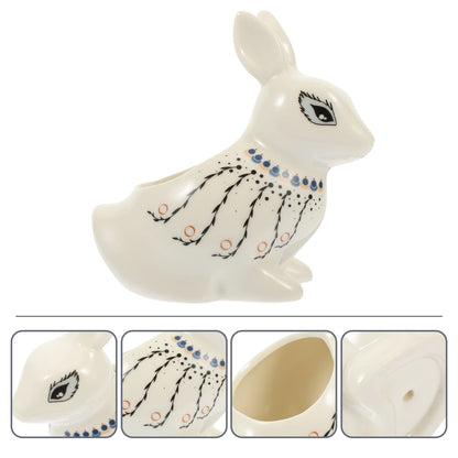 GANAZONO Flower Pots Mini Ceramic Bunny Planter Decorative Cartoon Rabbit Small Flower Pot Succulent Planter for Succulent Plant Cactus Flower Style 2 Animal Succulent Pots