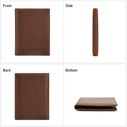 Genuine Leather Passport Holder Handmade Passport cover Lightweight Travel Bifold Passport coffee