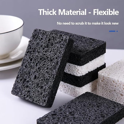 36 - Pack Non-Scratch Scrub Sponges - Sponges for Dishes and Washing Dishes, Cleaning Sponges for Kitchen Home and More（Black+White）