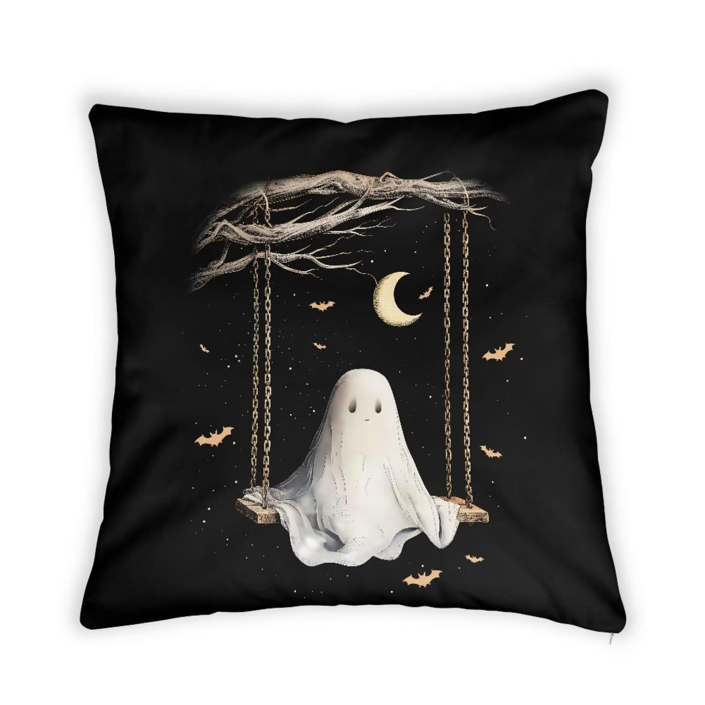 CREAMIC Cute Ghost Couch Pillow Cover Halloween Throw Pillow Covers Decorative Throw Pillowcase Cushion Cover 14x14 Inch Throw Pillows Covers for Sofa Bedroom Car Living Room