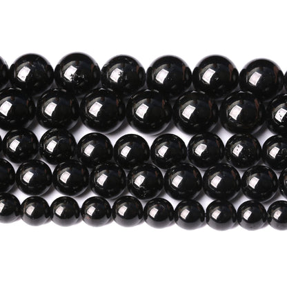 4MM 88PCS Natural Black Tourmaline Gemstone A Grade Beads for Jewelry Making DIY Bracelet Crystal 1 Strand