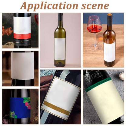 PH PandaHall 20 Sheet/80pcs Adhesive Wine Bottle Labels Custom Wine Label Stickers 3.9×4.9" White Blank Label Stickers Bottle Label Covers for Wine Wedding Engagement Anniversary Cocktail Party