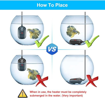 DaToo Small Aquarium Heater 100W Mini Fish Tank Heater 100 Watt Submersible with LED Temperature Display