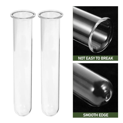 WESIEVYA 5pcs Glass Hydroponic Test Tube Vases 2.5x3x15cm Glass Propagation Tubes for Small Terrarium Plants Office Home Flower Display