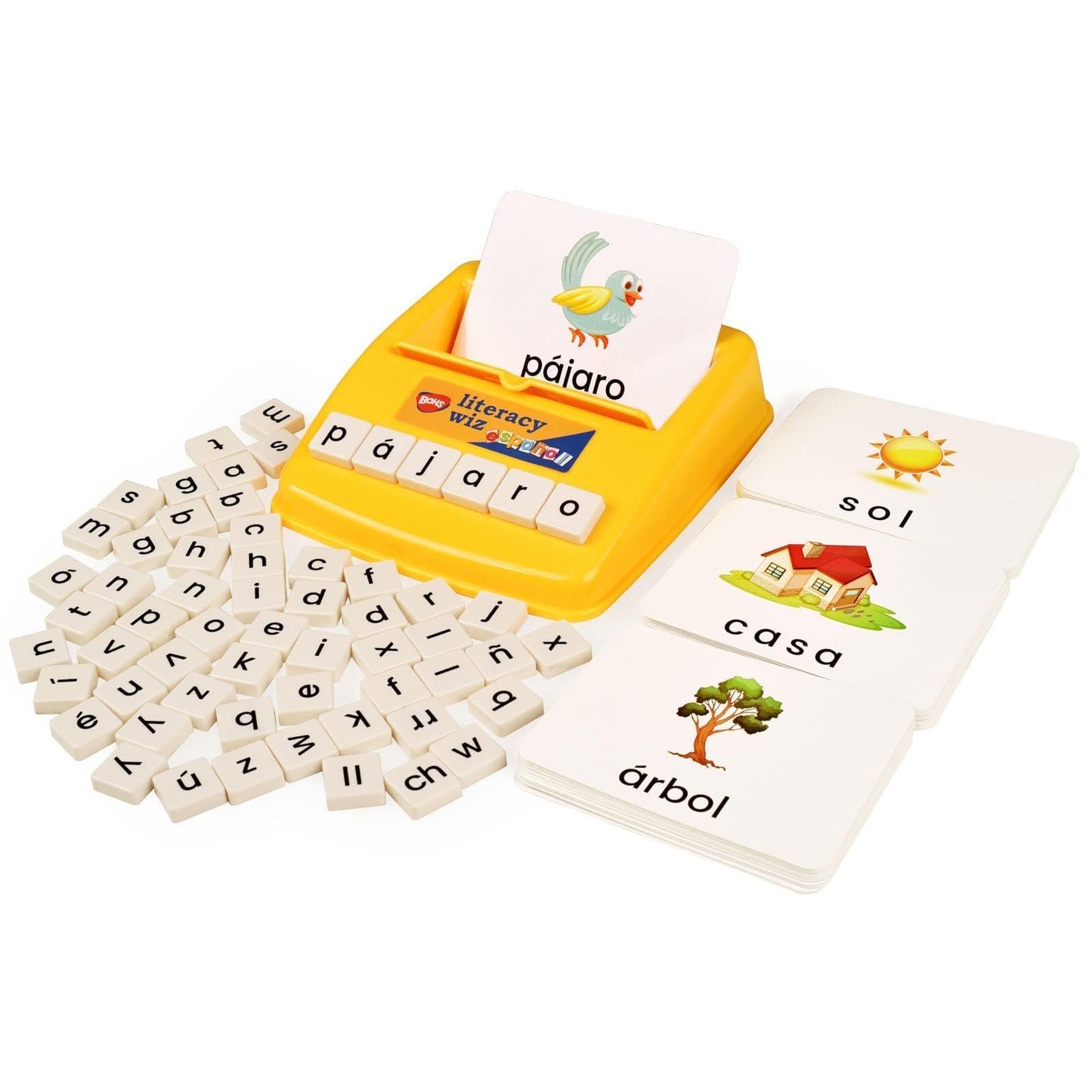 BOHS Spanish Literacy Wiz Fun Game - Espanol Lower Case 60 Flash Cards - Preschool Language Learning Educational Toys-Pack of 6