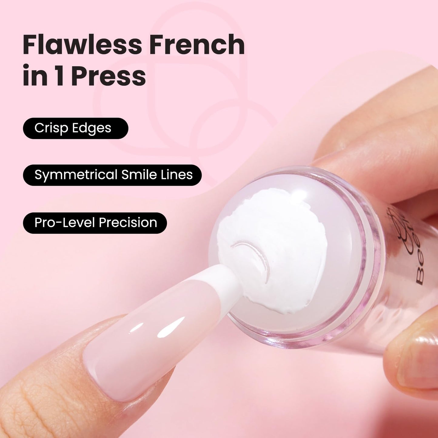 Beetles Nail Stamp 3Pcs Silicone French Tip Nail Stamp Kit with Replacement Nail Stamper Heads and Scrapers Soft Silicone Nail Printing Tool for Home Manicure Diy Nail Art Salon Gifts for Girls