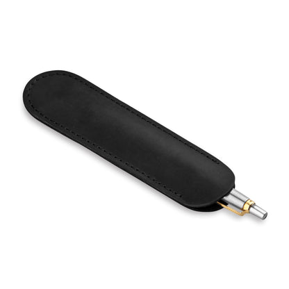 MAKYN Leather Pen Case, Single Pen Pouch Cover, Fountain Pen Sleeve Holder (Black)