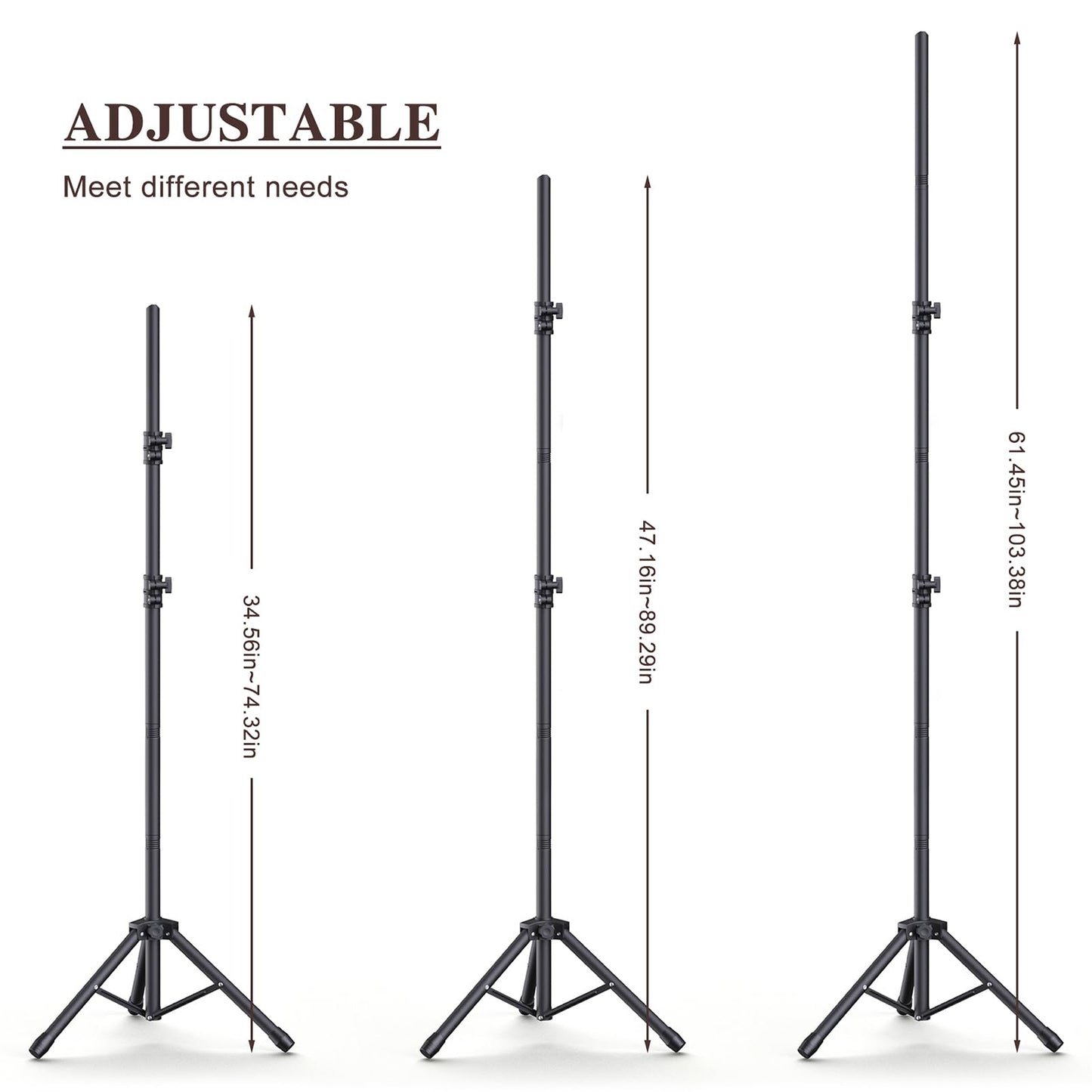 Backdrop Stand 10×8ft (W×H) Adjustable Backdrop Support Ground Kit Photography Photo Shoot Backdrop Stand for Parties with Sandbags, Spring Clips, Carrying Bag