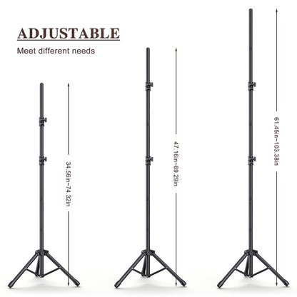 Backdrop Stand 10×8ft (W×H) Adjustable Backdrop Support Ground Kit Photography Photo Shoot Backdrop Stand for Parties with Sandbags, Spring Clips, Carrying Bag