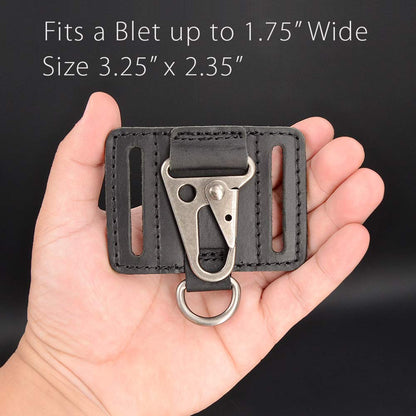EDC Leather Key Ring Keychain Holder Belt Loop, Heavy Duty Belt Clip Key Fob Holder for Men, Key Ring on Belt, Solid Key Clip Key Chain, EDC Gear Essentials, Black.