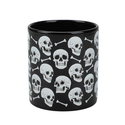 Bioworld Halloween Skulls & Jack-o'-Lantern Faces 2-Pack 16 Oz Ceramic Mugs