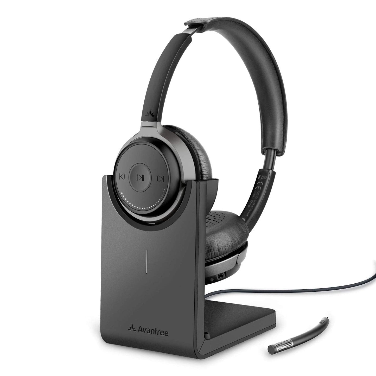 Avantree Bluetooth 5.0 Headset with Microphone for Computer PC Laptop, aptX HD Music Sound, Low Latency Wireless Headphones with Boom Mic for Remote Work Home Office, Skype, Calls, TV - Alto Clair