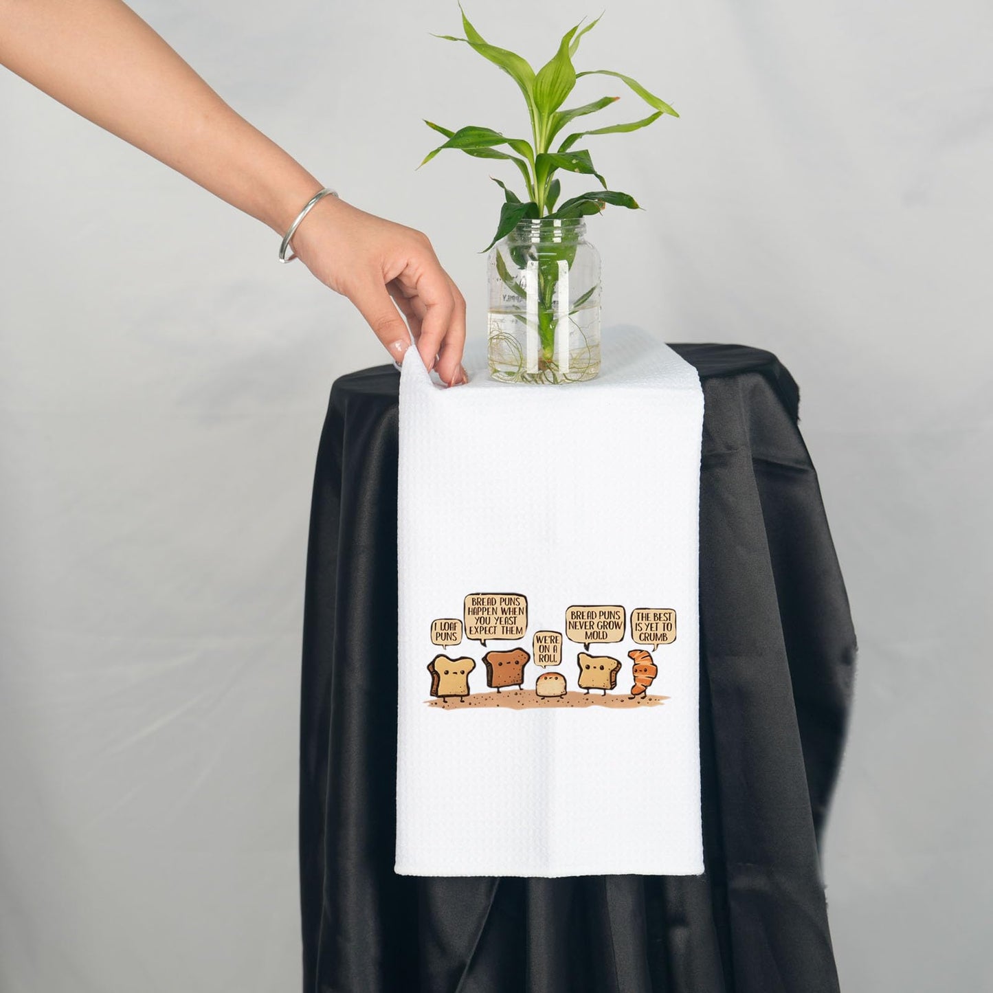 JNIAP Funny Bread Pun Towel - Bread Lover Gift - Pastry Chef Theme