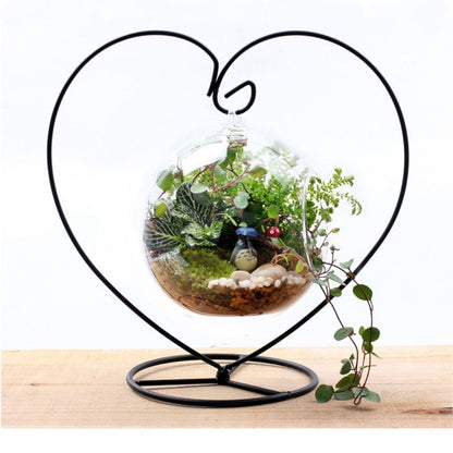 CXLE Ornament Display Stand,Iron Pothook Stand for Hanging Glass Globe, Air Plant Terrarium, Witch Ball, Christmas Ornament and Home Wedding Decoration