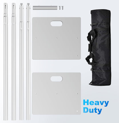 OPYRET Pipe and Drape Backdrop Stand Kit Backdrop Stand for Parties 10ftx10ft Adjustable Photo Backdrop Stand Heavy Duty Background Stand for Wedding Banquet Decorations Silver