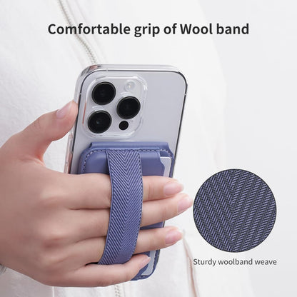 Sinjimoru Pull & Eject Magnetic Wallet for iPhone, 3-Card Holder with Adjustable Stand, Compatible with MagSafe, Lavender
