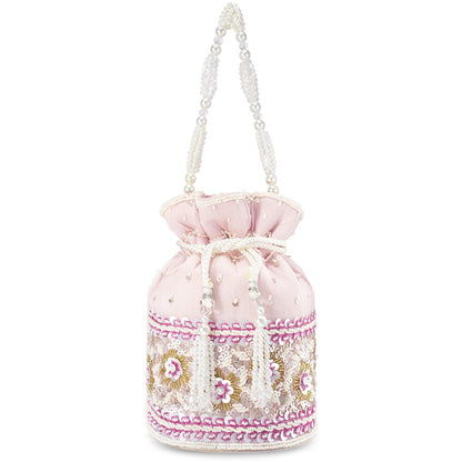 Aheli Indian Potli Bags Gift for Women Evening Bag Clutch Ethnic Bride Purse with Drawstring Mothers Day Gifts for Mom