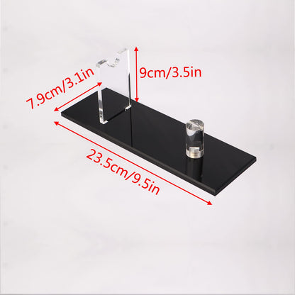 WANLIAN Knife Display Stand Knife Holder Fixed Blade Knife Collection Display Stand Holder Display Single Knife for Home Decor (Black)