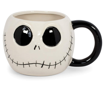 Nightmare Before Christmas The Jack Skellington 20-Ounce Coffee Mug | Oversized Ceramic Mug, Coffee Cup | Sculpted Coffee Mug | Drinkware For Coffee, Tea, Hot And Cold Beverages