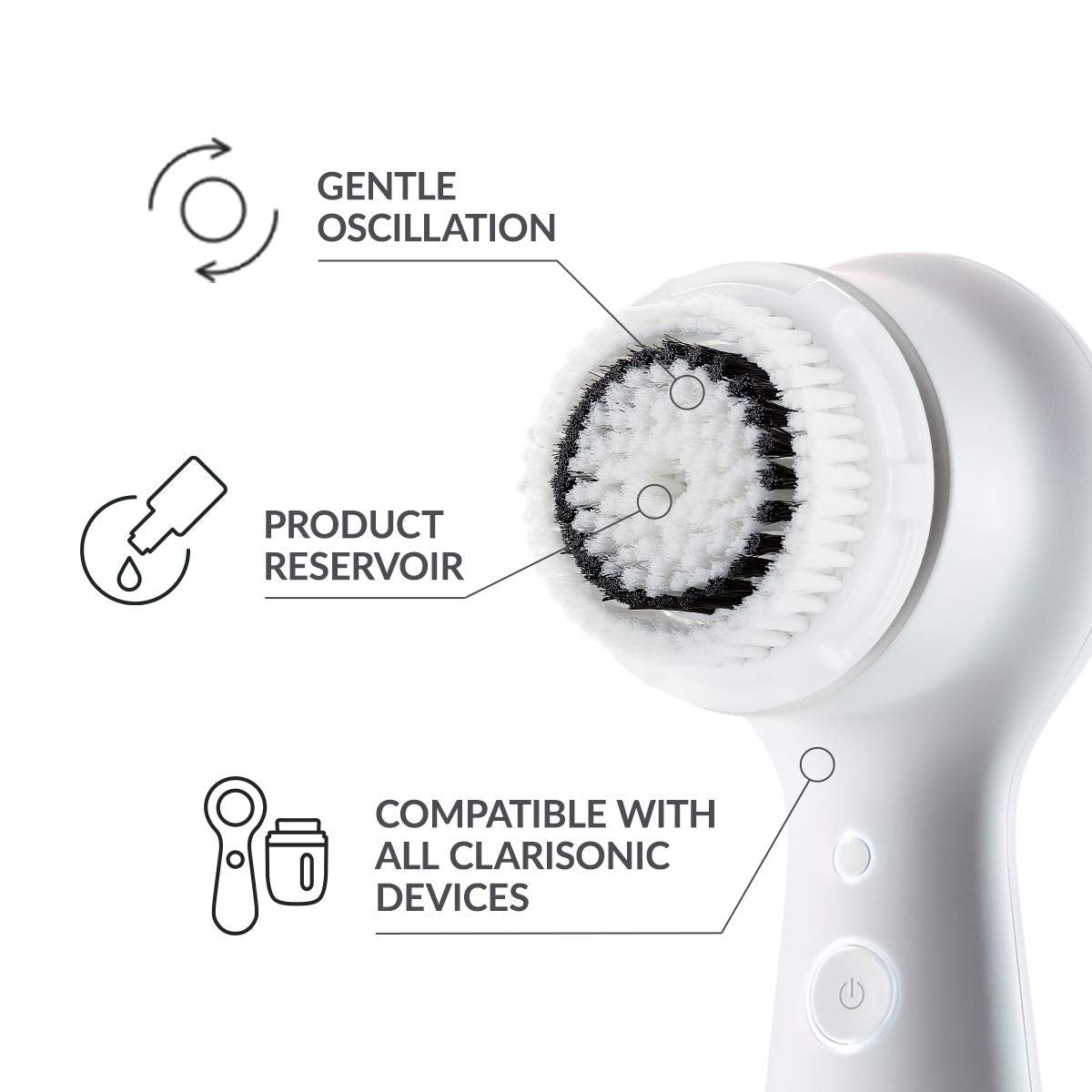 Clarisonic Sensitive Facial Cleansing Brush Head Replacement for Mia 1, Mia 2, Mia Fit, Alpha Fit, Smart Profile Uplift, 4 Count
