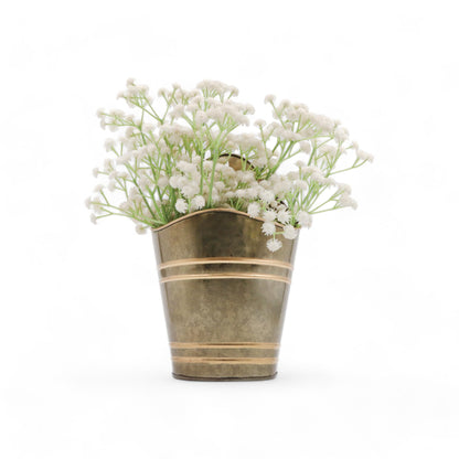Hosley Set of 2 Zinc Finish Wall Planter with PVC Linner 6.25" L x 4" W x 10" H, Ideal Gift for Floral ArrangementsWedding Home Office Party DIY Indoor Outdoor Garden Patio