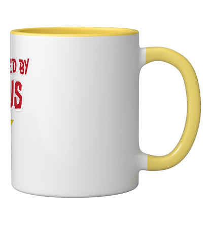 Zeus Costume/Greek God Outfit/Lazy Halloween Costume Ceramic Mug, Yellow/White