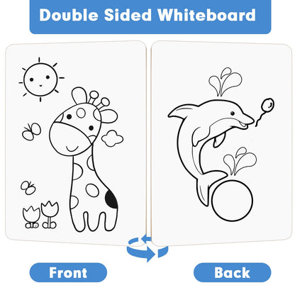 Dry Erase Lapboards, HERKKA 12 Pack Double Sided Small Dry Erase Whiteboards 9 x 12.5 Inch with 12 Erasers, Small Dry Erase Boards for Classroom Teacher Supplies, Personal White Boards for Students