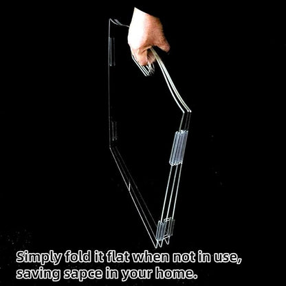 Clear Acrylic Dog Gate for Indoor Use – 3 Panel Pet Gate for Doorways, No Drilling, Foldable Dog Barrier,Foldable Doggy Cat Fence with Support Feet for Home, Stairs, and Puppy Playpen