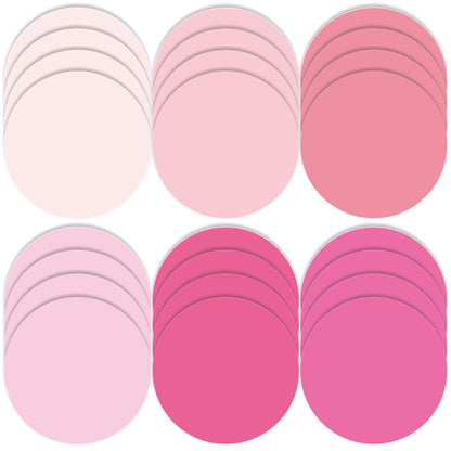 Lincia 24 Pack Colorful Dry Erase Dots Circles Spots for Classroom Table 10.5 Inch Removable Vinyl Desktop Stickers Spots Wall Decals for 100th Day of School Teacher Students Home (Pink Colors)
