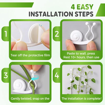 Pothos Plant Fixer, Plant Climbing Wall Fixture Clips, Vegetable Plastic Clip, Garden Self Strong Adhesive Hook, Grape Vine for Indoor Outdoor Traction Wire Invisible Clip Decoration (30, Green)