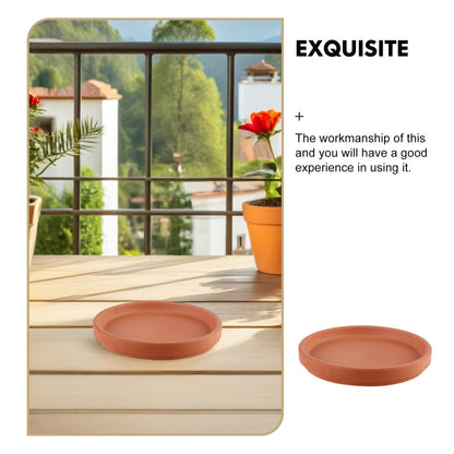 Healeved 10 Pcs Small Pottery Plant Saucers Without Drainage, 3in Terracotta Pot Saucer for Indoor Outdoor Planter Round Flower Pot Tray Holders for Gardening