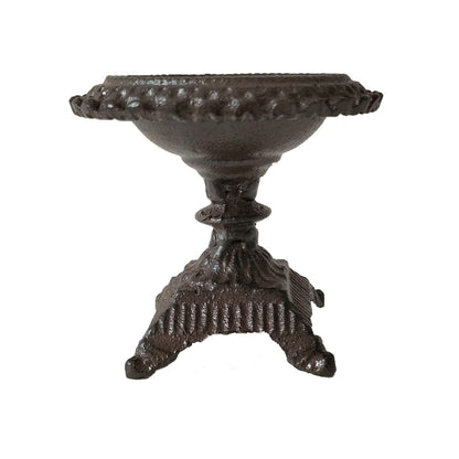 Heavy Duty Cast Iron Candle Holder, Retro Candlestick Holders, Handcrafted Metal Pillar Candle Stand for Dinner Home Garden Tabletop Decorative (B)