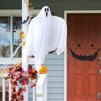 4 Pcs 31.5" Hanging Ghosts Halloween Decorations Outdoor, Hanging Ghosts Halloween Decor for Garden Yard Patio Lawn