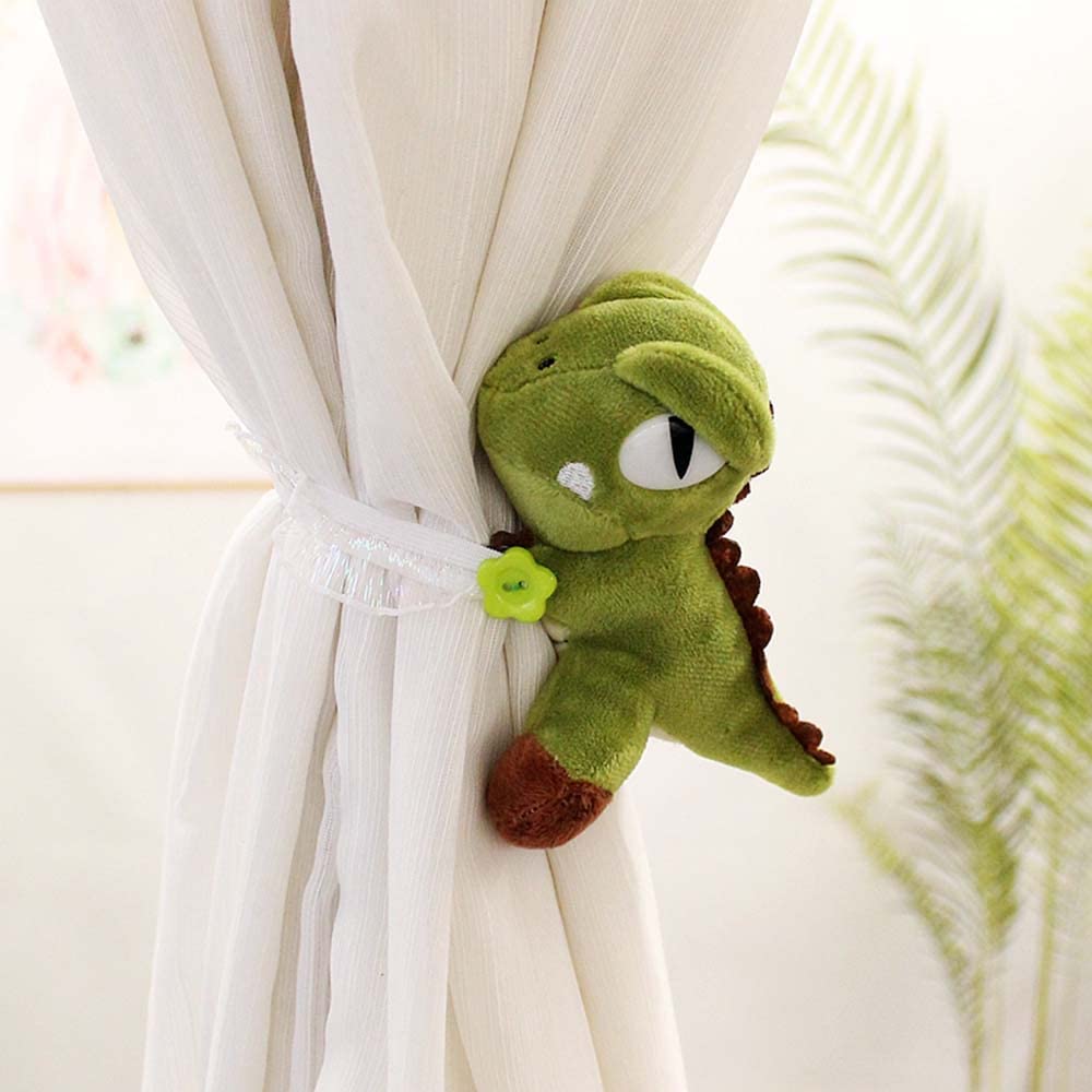 Cciphy 1 Pair Cartoon Dinosaur Curtain Holdbacks Cute Tiebacks Animal Holders Window Accessories for Children Nursery Curtain Decoration (Dinosaur)